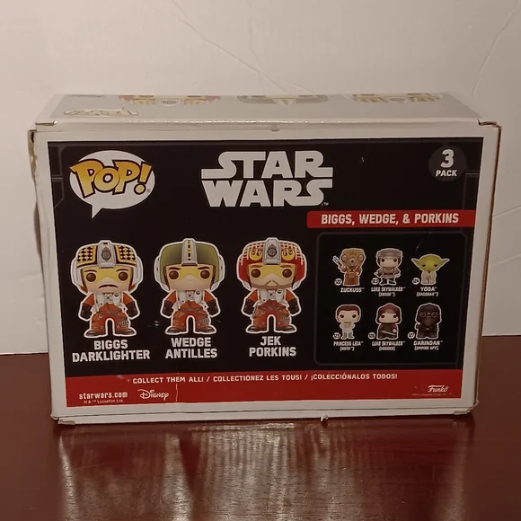 Star Wars Biggs, Wedge, & Porkins 3 Pack Funko Pop NWT